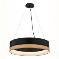 Mercator-Fitzgerald 24W LED Pendant - Black , White/Cream